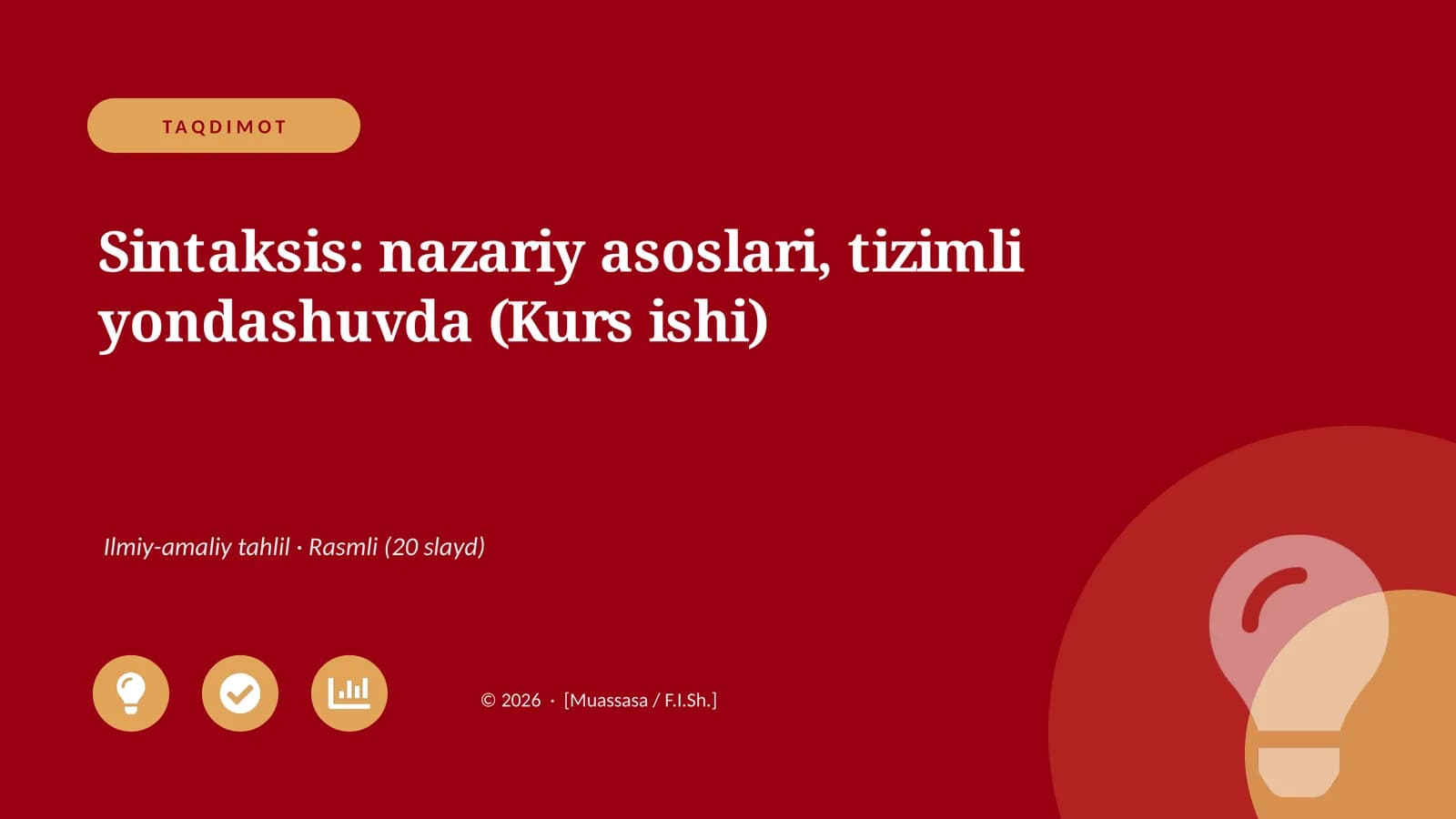 Sintaksis: nazariy asoslari, tizimli yondashuvda (Kurs ishi)