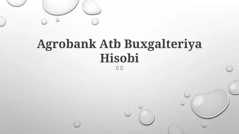 Agrobank Atb Buxgalteriya Hisobi