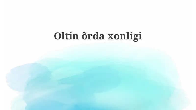 Oltin O'rda