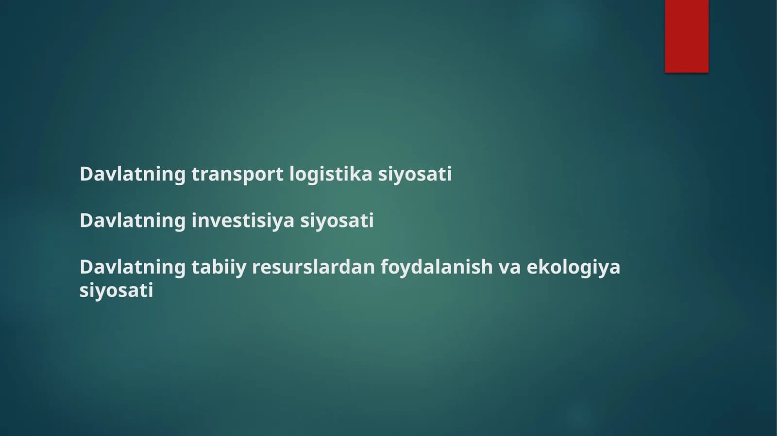 Transport-logistikasiyosatining asosiy maqsadlari