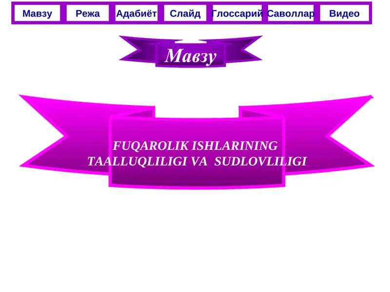 FUQAROLIK ISHLARINING TAALLUQLILIGI VA  SUDLOVLILIGI