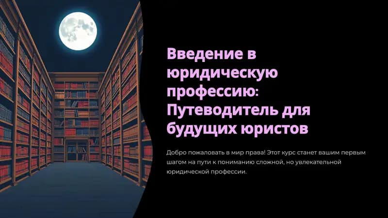 Введение в юридическую профессию: Путеводитель для будущих юристов