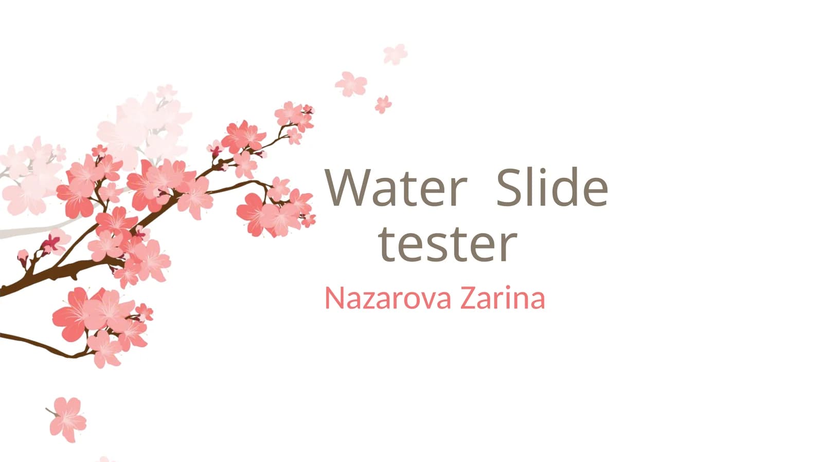 Water Slide Tester