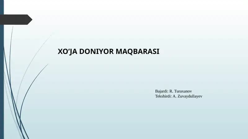XO’JA DONIYOR MAQBARASI