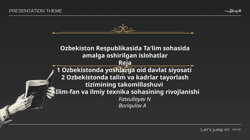 Ozbekiston Respublikasida Ta'lim sohasida amalga oshirilgan islohatlar