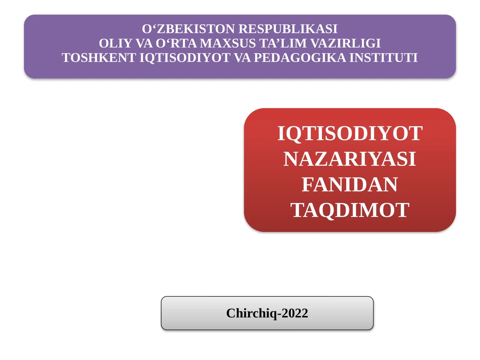Iqtisodiyot nazariyasi Fanining Predmeti