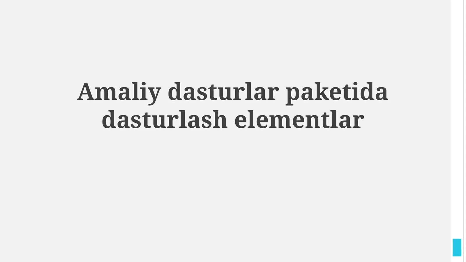 Amaliy dasturlar