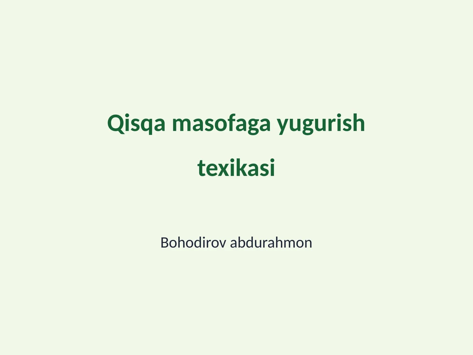 Yugurish texnikasi
