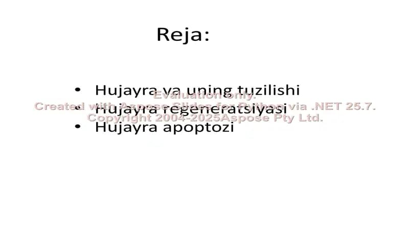 Hujayra va uning tuzilishi