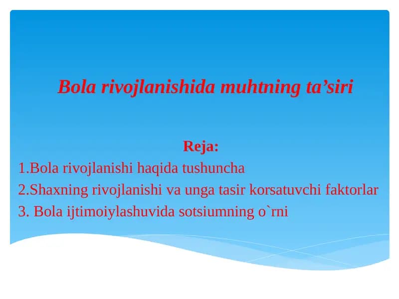 Bolalarda Nutq buzilishini yuzaga keltiruvchi sabablar