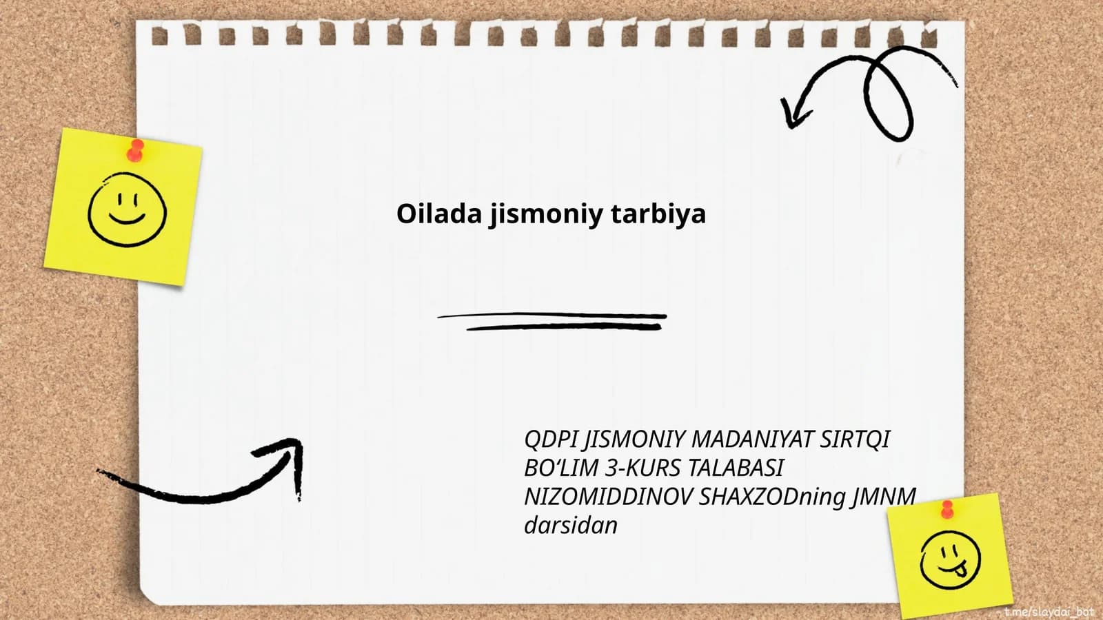 Jismoniy tarbiya va sog‘lom turmush tarzi