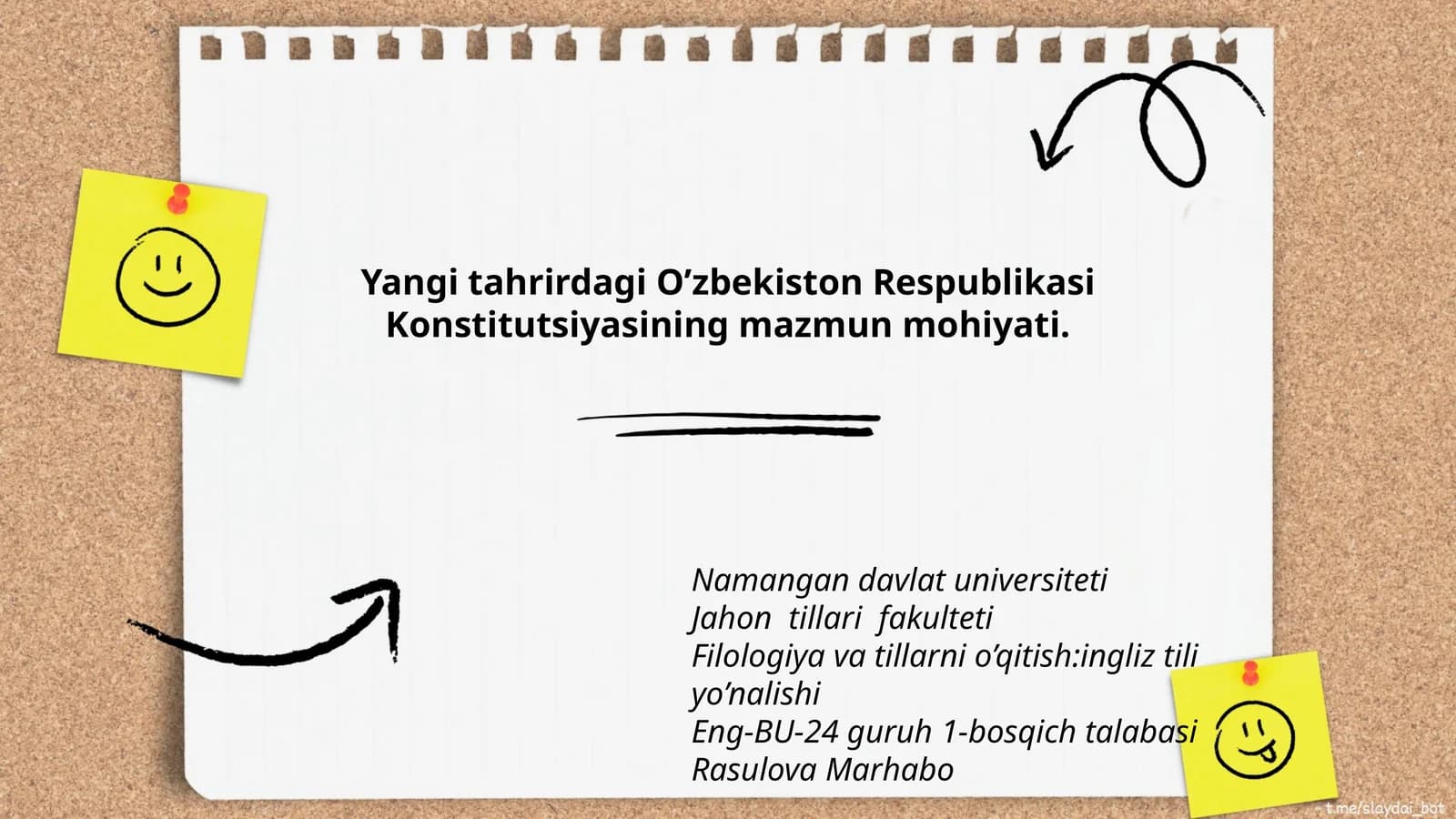 O’zbekiston Respublikasi Konstitutsiyasining mazmun mohiyati