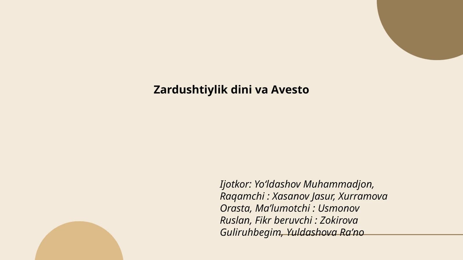 Zardushtiylik dini va Avesto