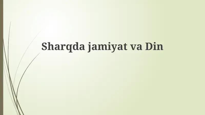 SharqdajamiyatvaDin