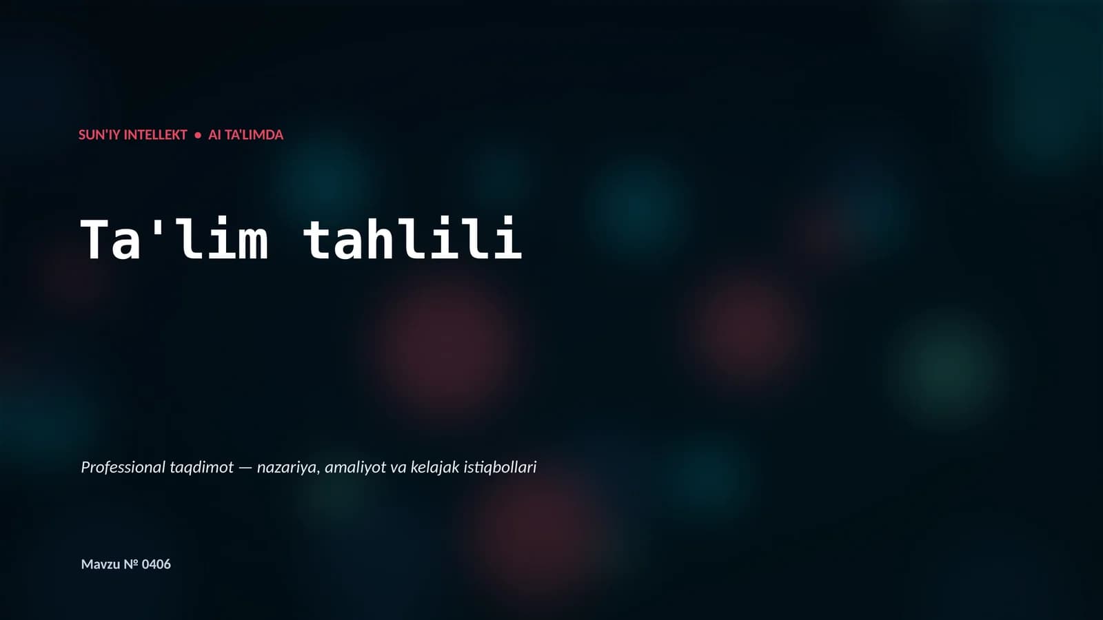 Ta'limda AI