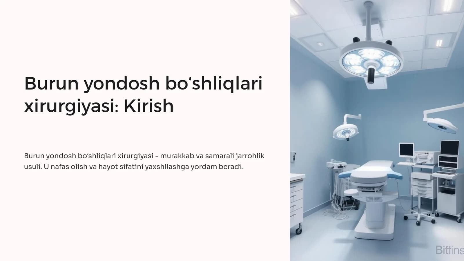 Burun yondosh boʻshliqlari xirurgiyasi: Kirish