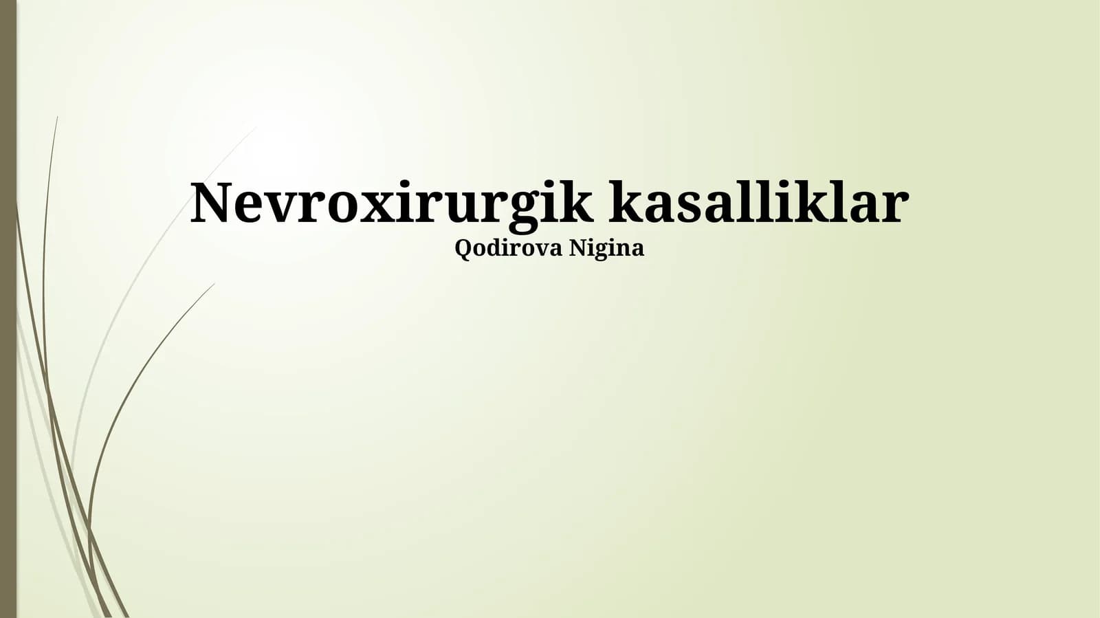 Neyroxirurgik kasalliklar