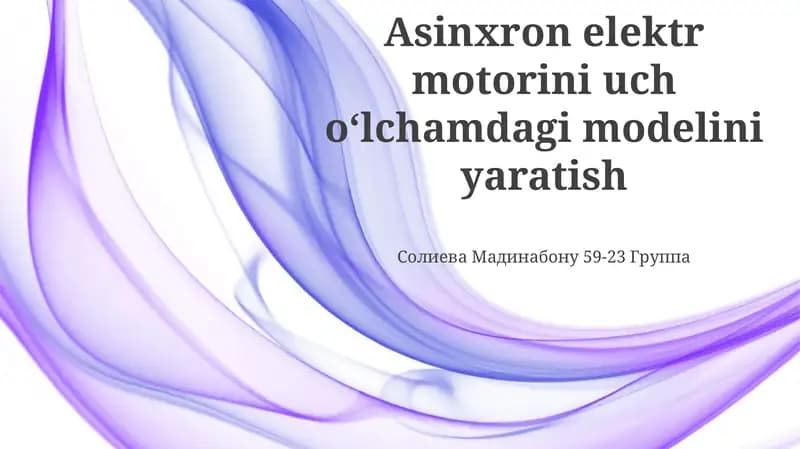 Asinxron elektr motori modeli