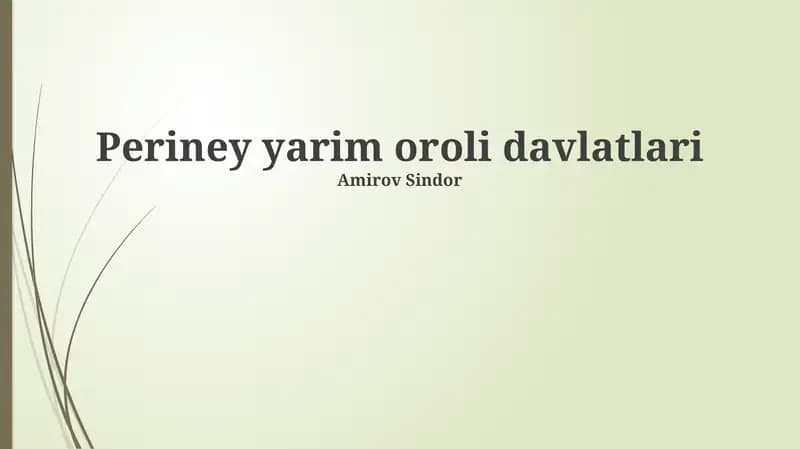 Periney yarim oroli davlatlari