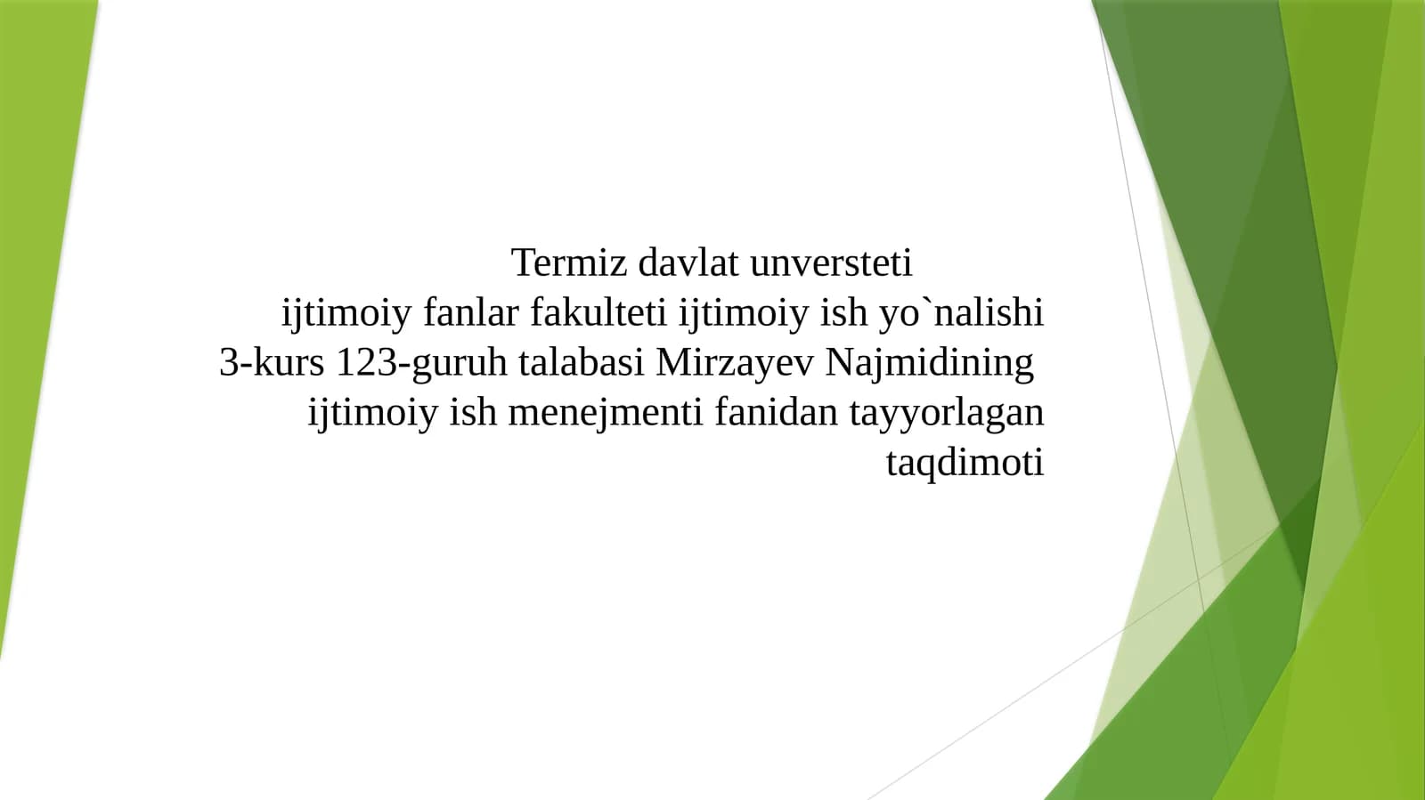 Keys menejment ijtimoiy ishning samarali texnalogiyasi sifatida