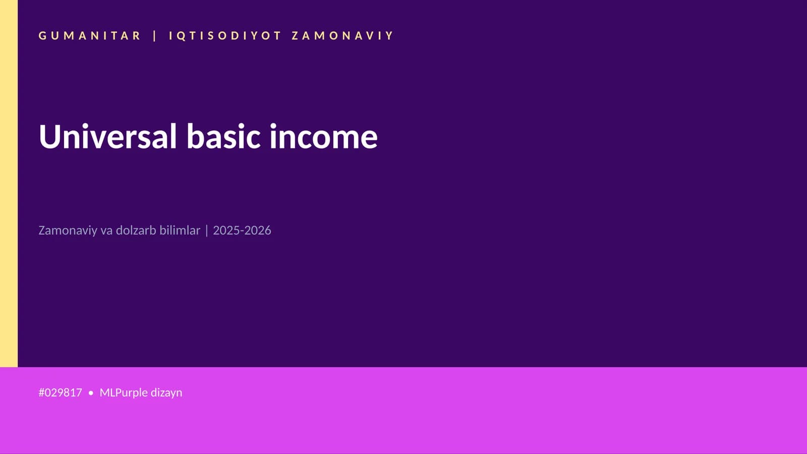 Universal basic income