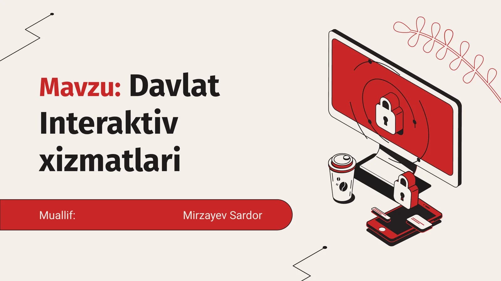 Interaktiv xizmatlar mavzusida taqdimot