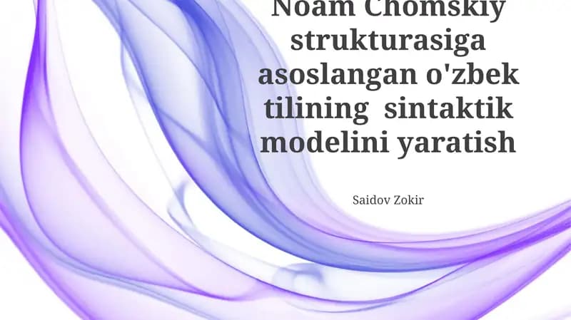 Oʻzbek Tilshunosligiga Kirish