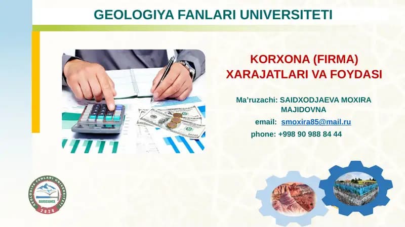 UNIVERSITYOF GEOLOGICAL SCIENCES