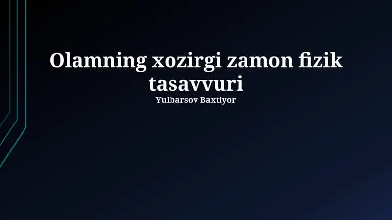 Katta Portlash Nazariyasi va Koinotning Evolyutsiyasi