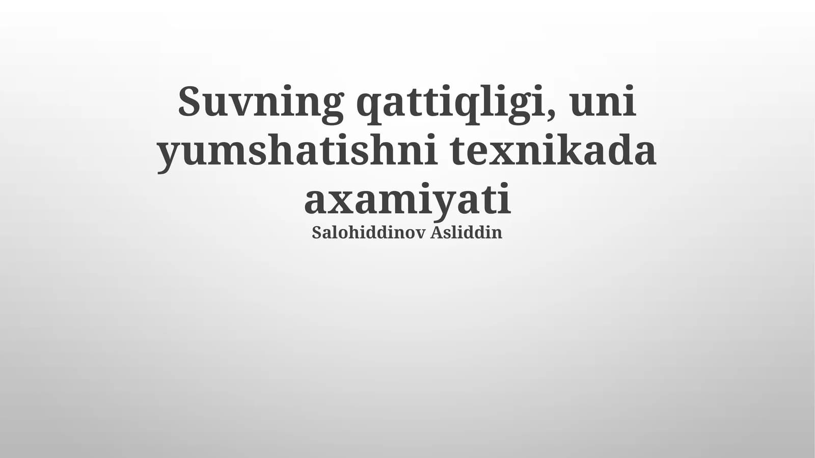 Texnologiyalarda Suv Yumshatishning Amaliy Qo'llanilishi