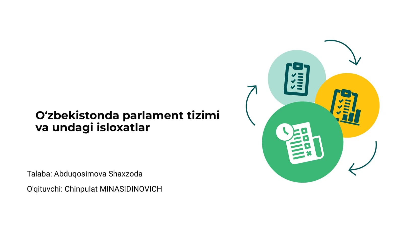 Oʻzbekistonda parlament tizimi va undagi isloxatlar