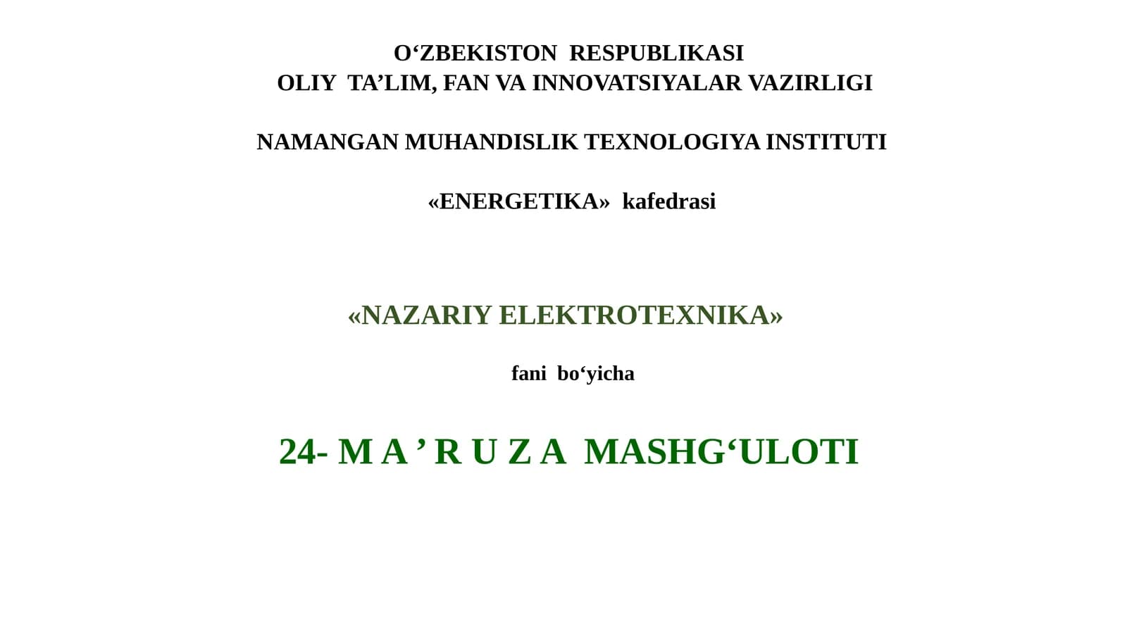 Elektrostatik maydonkuchlanganligi