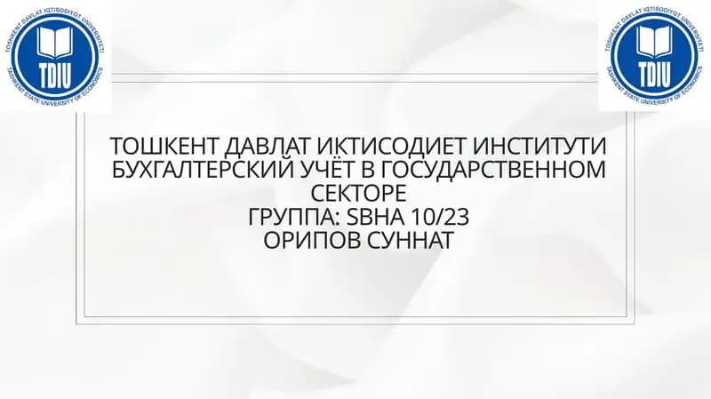 Порядок подготовки и представления отчета об исполнении государственного бюджета.