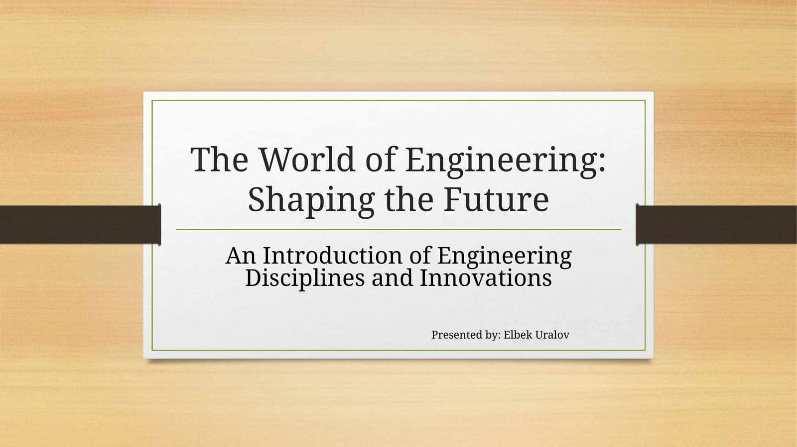 The World of Engineering:Shaping the Future