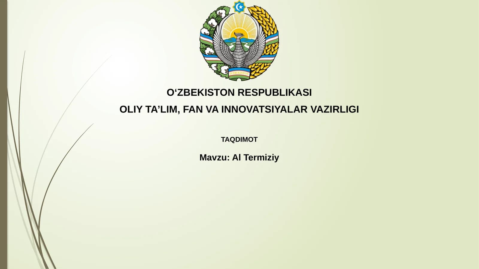 Al-Tirmiziyning tarjimai holi va ilmiy faoliyati