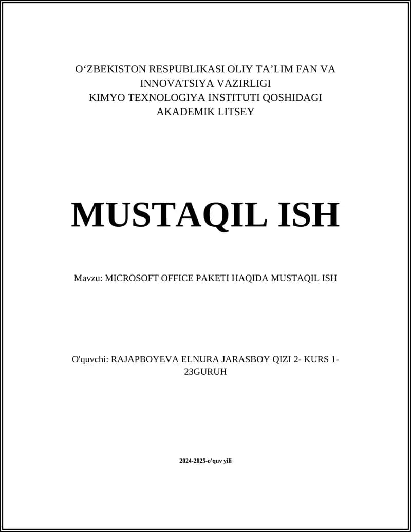 MICROSOFT OFFICE PAKETI
