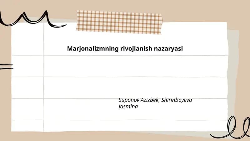 Marjonalizmning rivojlanish nazaryasi