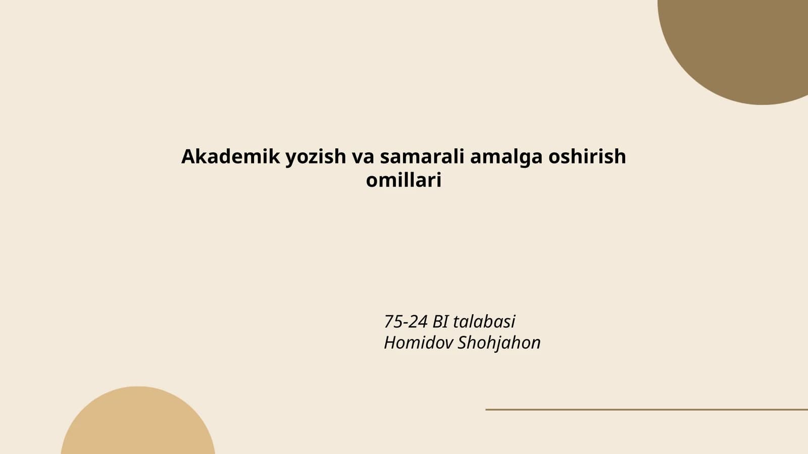 Akademik yozish va samarali amalga oshirish omillari