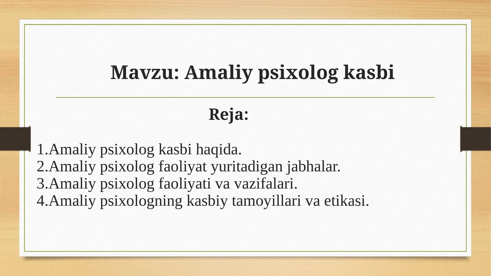 Amaliy psixolog kasbi
