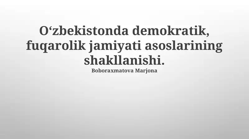 Korrupsiyaga qarshi kurash va shaffoflik
