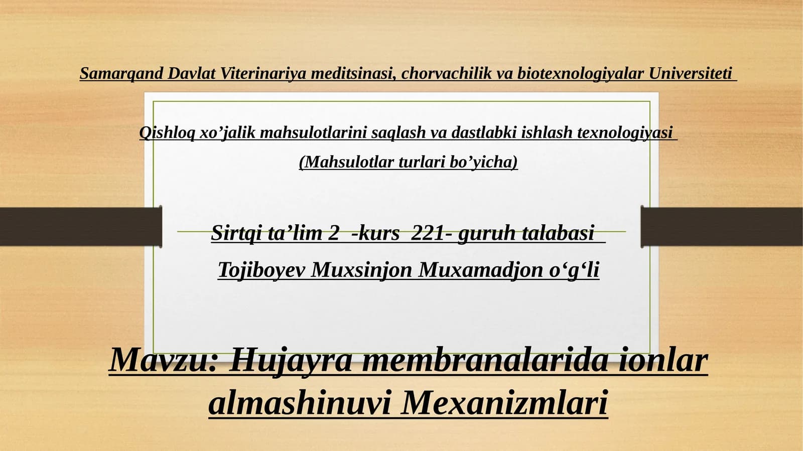 Hujayra membranalarida ionlar almashinuvi Mexanizmlari
