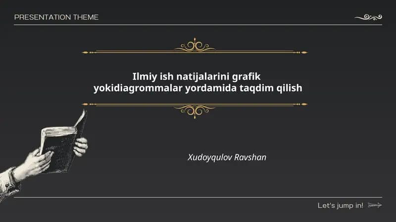 Ilmiy ish natijalarini grafik yokidiagrommalar yordamida taqdim qilish