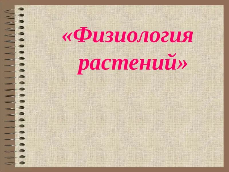 Физиология растений