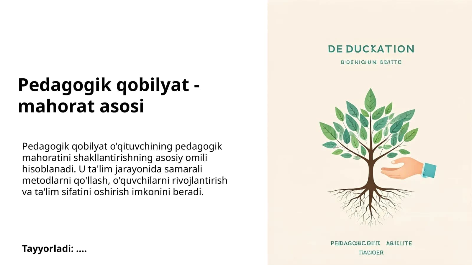 Pedagogik qobilyat - mahorat asosi