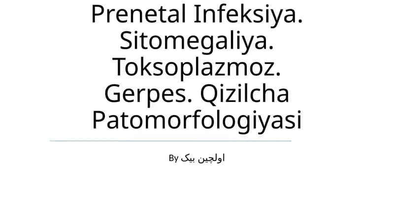Prenatal Infeksiya