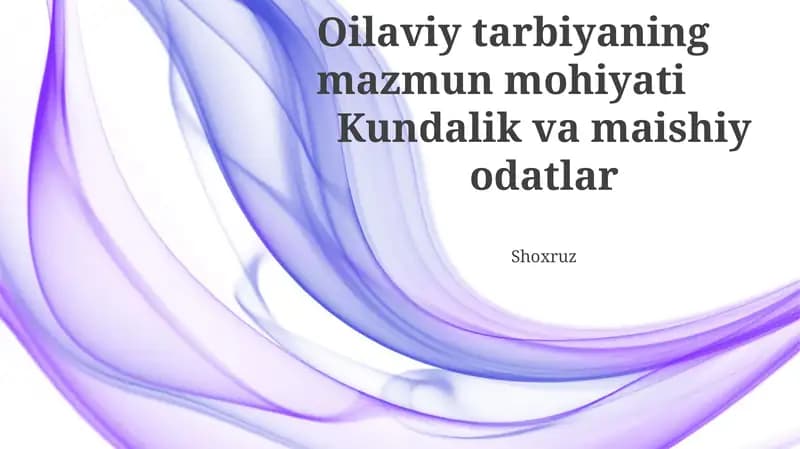 Muvaffaqiyatli Oila Modeli