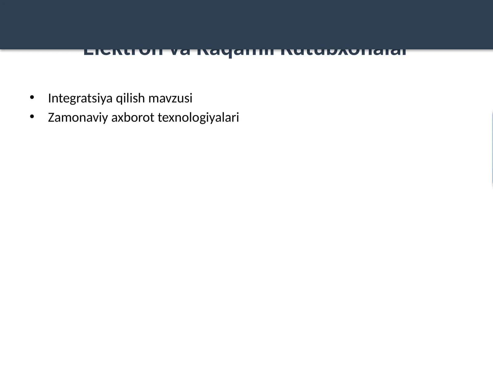 Elektron va Raqamli Kutubxonalar
