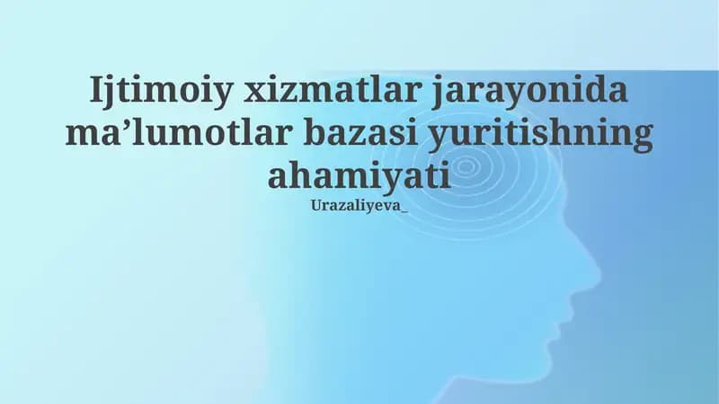 Ma'lumotlar bazasi yuritishning ahamiyati