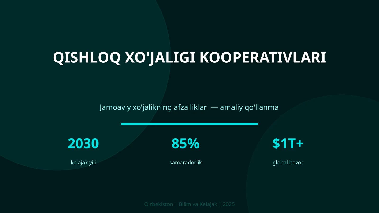 Jamoaviy xo'jalikning afzalliklari — amaliy qo'llanma