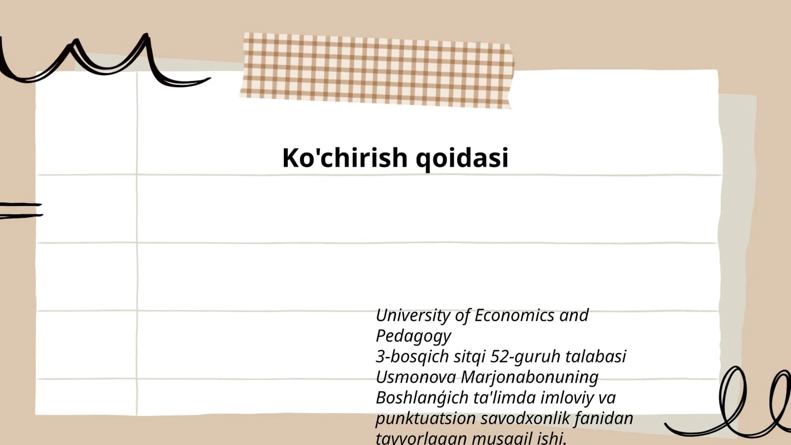Boshlanģich ta'limda imloviy va punktuatsion savodxonlik